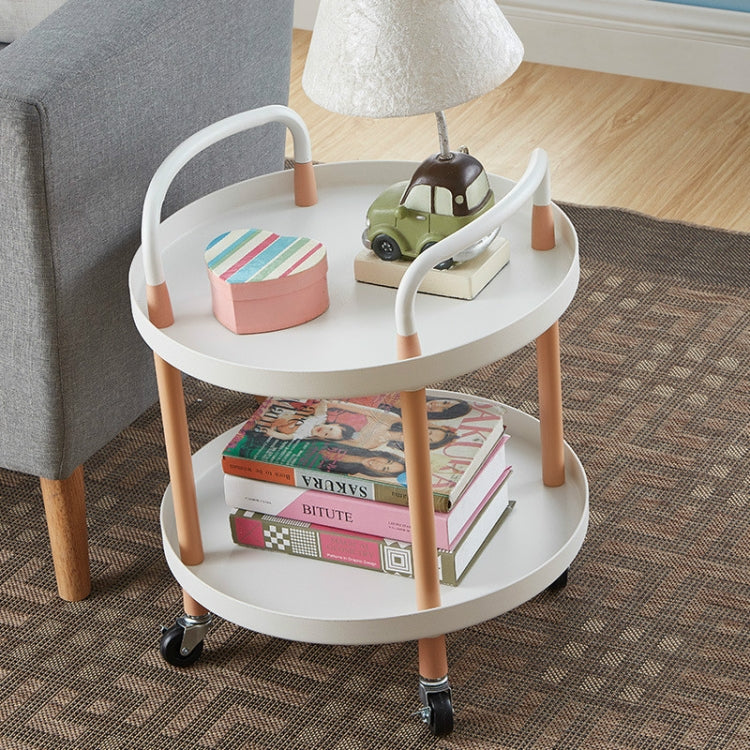 Luxury Movable Trolley Simple Kitchen Living Room Storage Tea Set Rack, Size:Two Layers