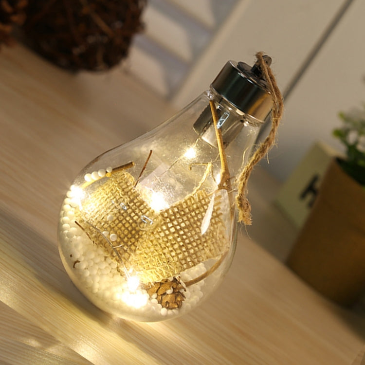 2 PCS LED Transparent Christmas Plastic Bulb Ball Christmas Tree Decoration Pendant