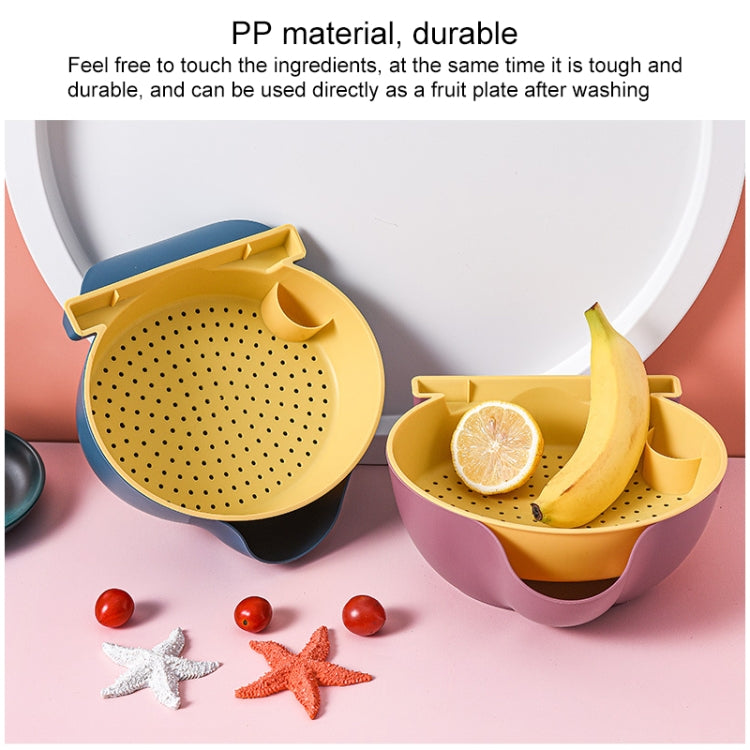 6 PCS Double-layer Fruit Drain Basket Household Plastic Lazy Candy Plate