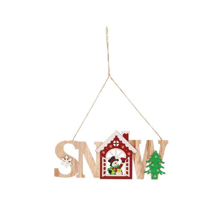 Christmas Wooden English Listing House Welcome Listing, Specification: Snowman