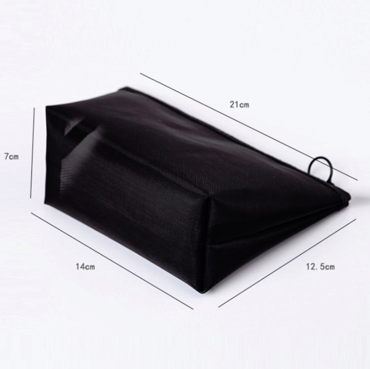 Black Transparent Mesh Cosmetic Bag Three-piece Large Capacity Travel Cosmetic Storage Bag(Three-piece)