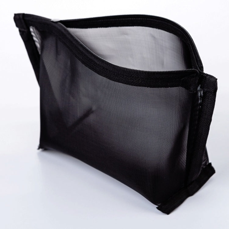 Black Transparent Mesh Cosmetic Bag Three-piece Large Capacity Travel Cosmetic Storage Bag(Three-piece)