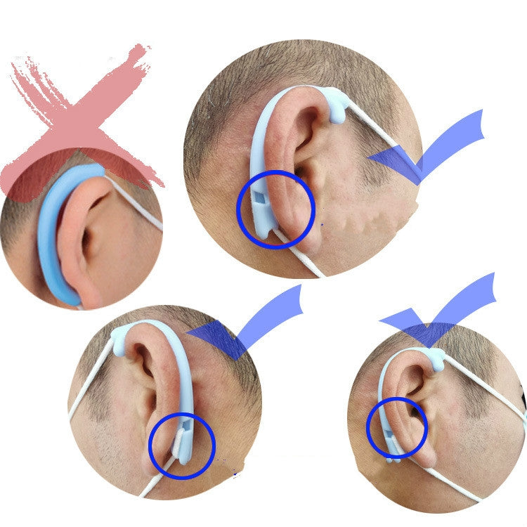 30 Pairs Silicone Mask Hook Ear Anti-strap Seamless Hook, Random Color Delivery