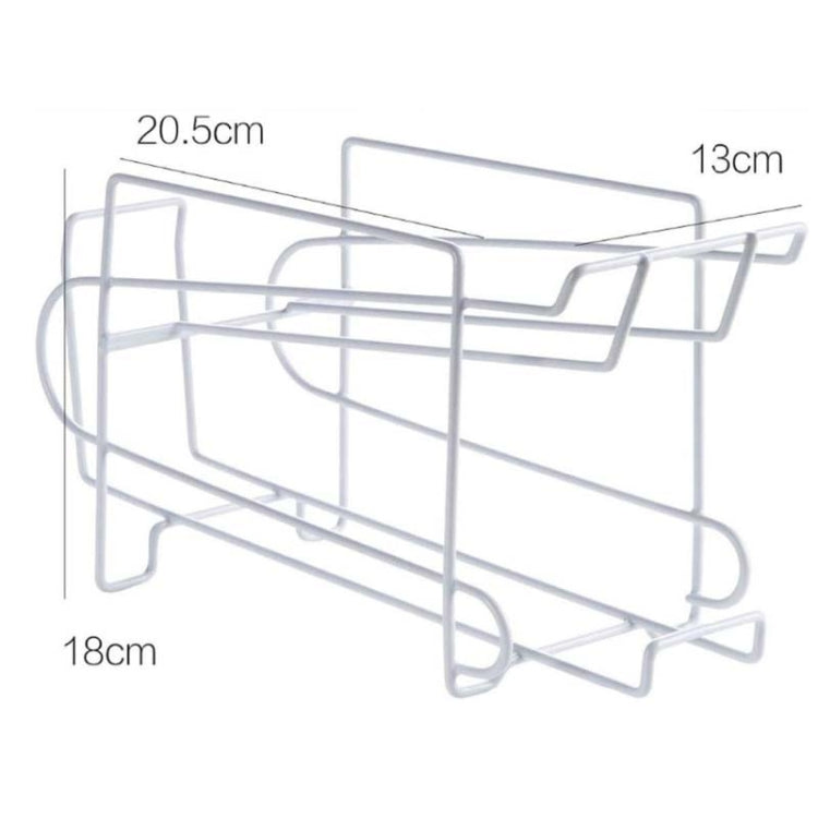 Cans Rolling Storage Rack Beer Coke Double Rack Refrigerator Shelf