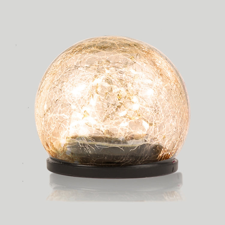 LED Solar Lawn Light Garden Christmas Decoration Crack Glass Ball Buried Light, Size:Small