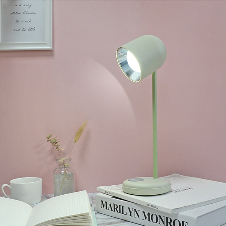 Simple and Modern LED Eye Protection Desk Lamp USB Charging Bedroom Bedside Study Book Light with Three-speed Touch Dimming(Green)