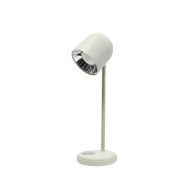 Simple and Modern LED Eye Protection Desk Lamp USB Charging Bedroom Bedside Study Book Light with Three-speed Touch Dimming(Green)
