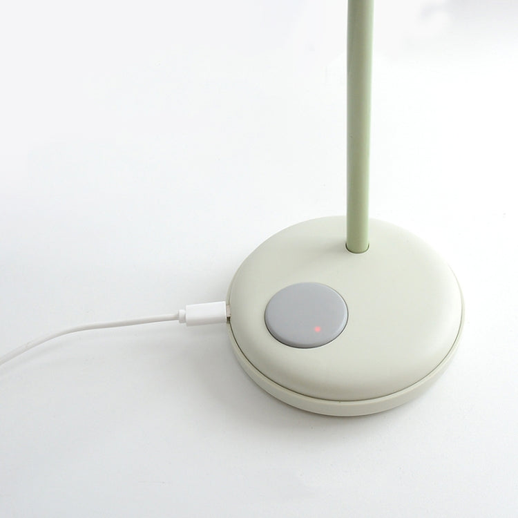 Simple and Modern LED Eye Protection Desk Lamp USB Charging Bedroom Bedside Study Book Light with Three-speed Touch Dimming(Green)