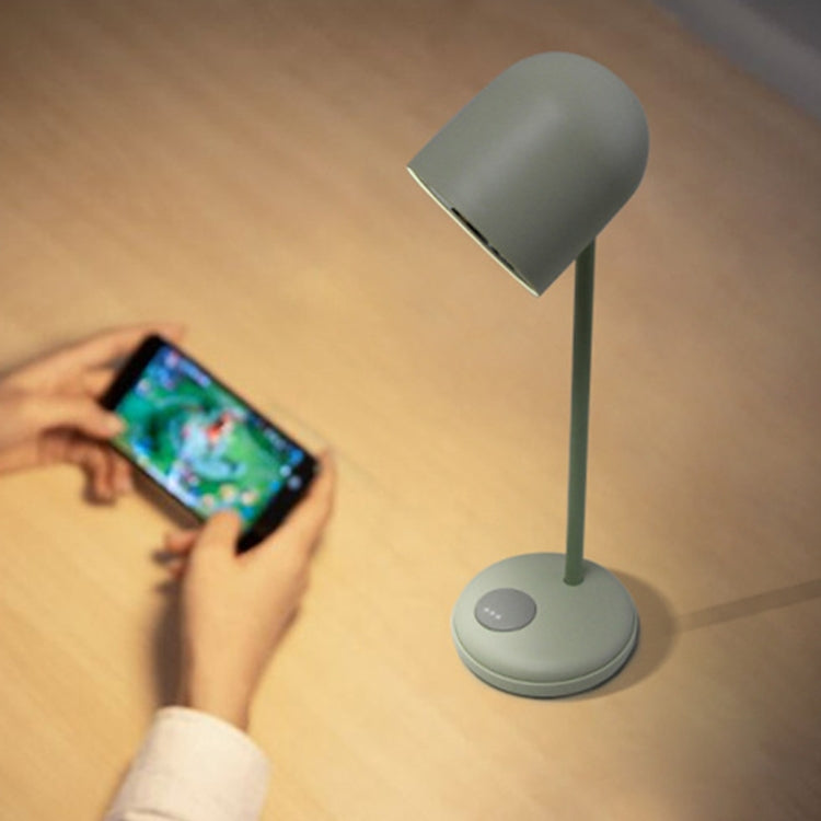 Simple and Modern LED Eye Protection Desk Lamp USB Charging Bedroom Bedside Study Book Light with Three-speed Touch Dimming(Green)