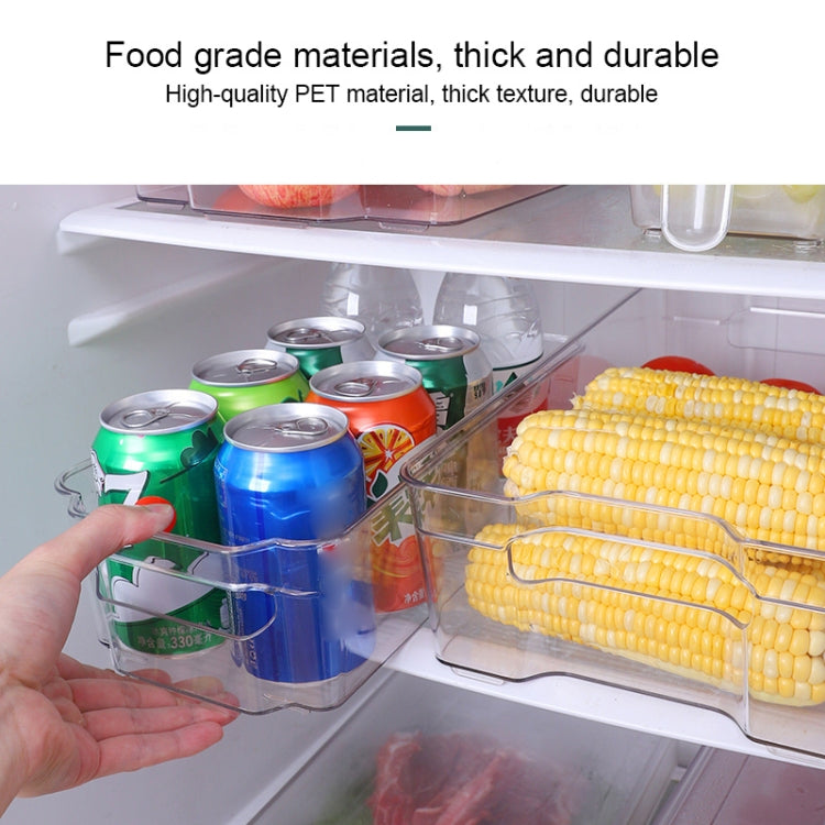 Kitchen Transparent Refrigerator Storage Box Pull-out Cans Beverage Bottle Storage Box, Specification: Small