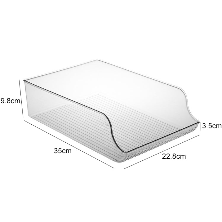 Kitchen Transparent Refrigerator Storage Box Pull-out Beverage Bottle Storage Box, Specification: Large