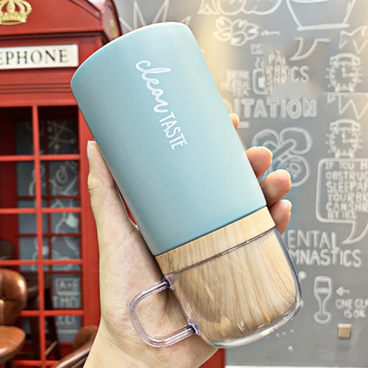 Dual-purpose Stainless Steel Vacuum Flask with Wood Grain Lid Push-button Portable Couple Water Cup, Capacity:200ml