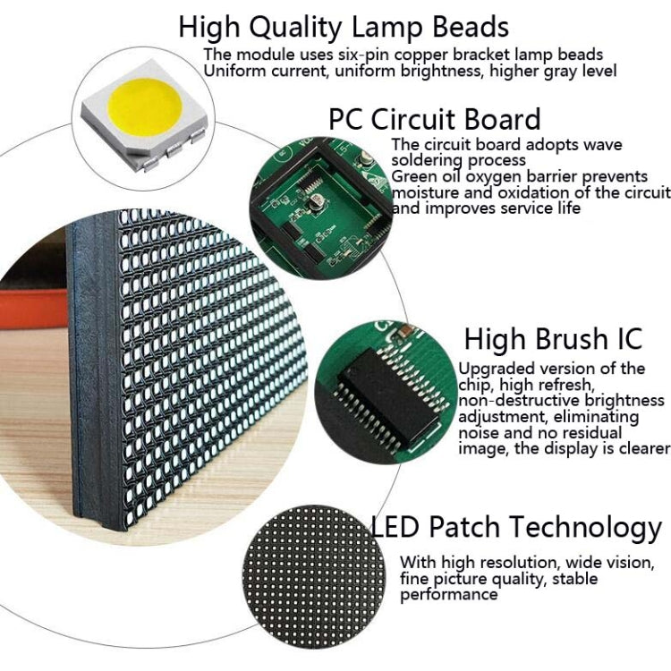 P6 Outdoor Surface Mount Unit Board Waterproof LED Display Colorful Display Module, Resolution: 32 x 32