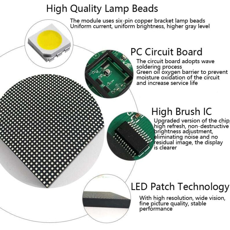 P3 Outdoor Waterproof Full-color Display Module LED Unit Board Electronic Display, Resolution: 64 x 64