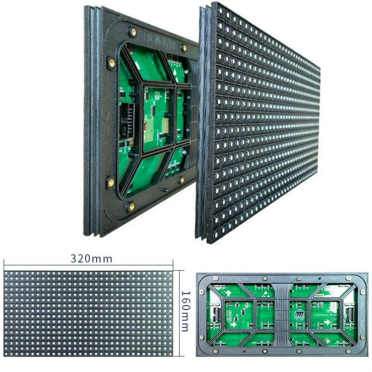 P10 Outdoor Full Color Screen LED Waterproof Advertising Screen Unit Board LED Module, Resolution: 32 x 16