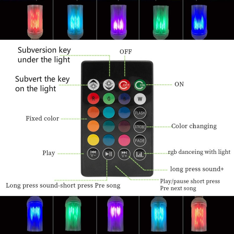 E27 LED Music Light Mobile APP Control Smart Flame Colorful Light Bulb