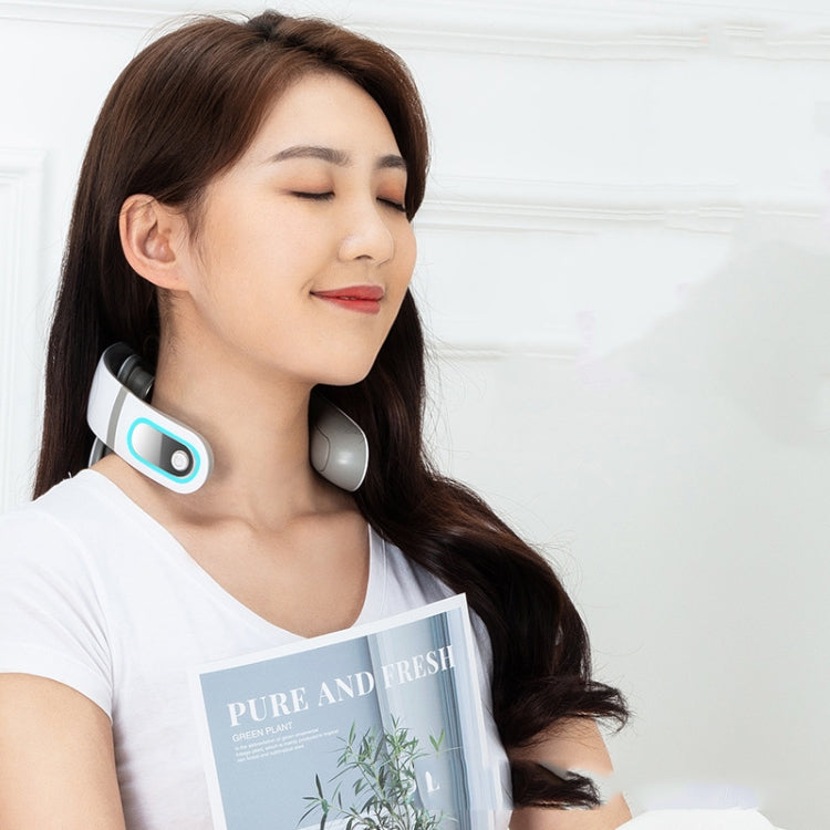 Wireless Smart Cervical Massager Pulse Neck and Shoulder Physiotherapy Device Multifunctional Neck Protector, Colour: Premium Style-Four Heads