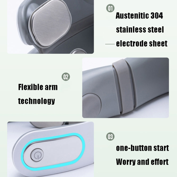 Wireless Smart Cervical Massager Pulse Neck and Shoulder Physiotherapy Device Multifunctional Neck Protector, Colour: Upgraded models-both ends