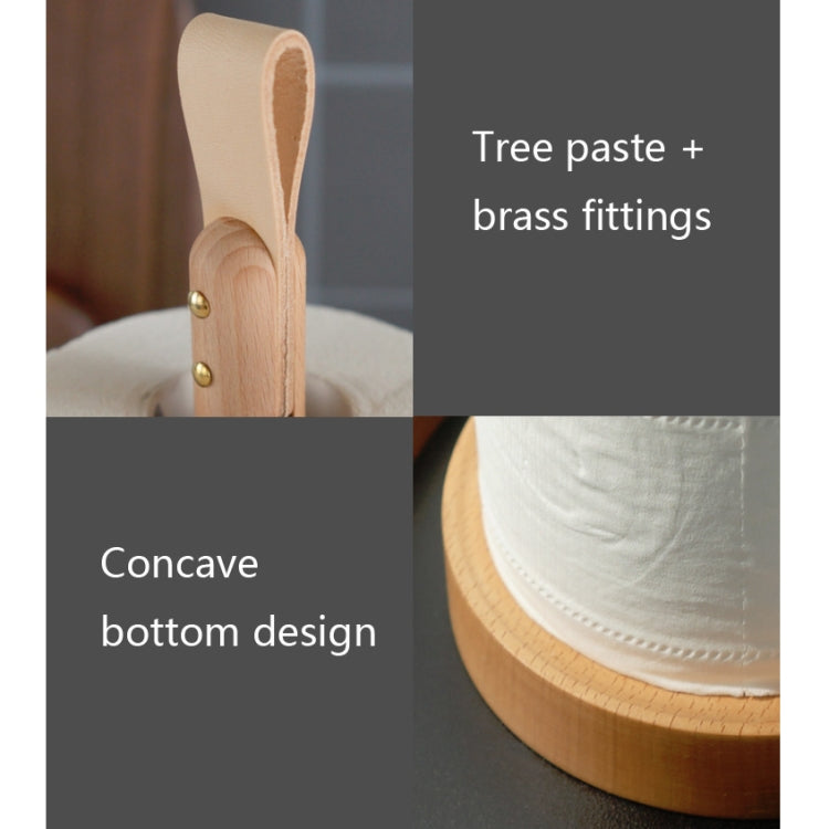 Household Kitchen Solid Wood Roll Paper Holder