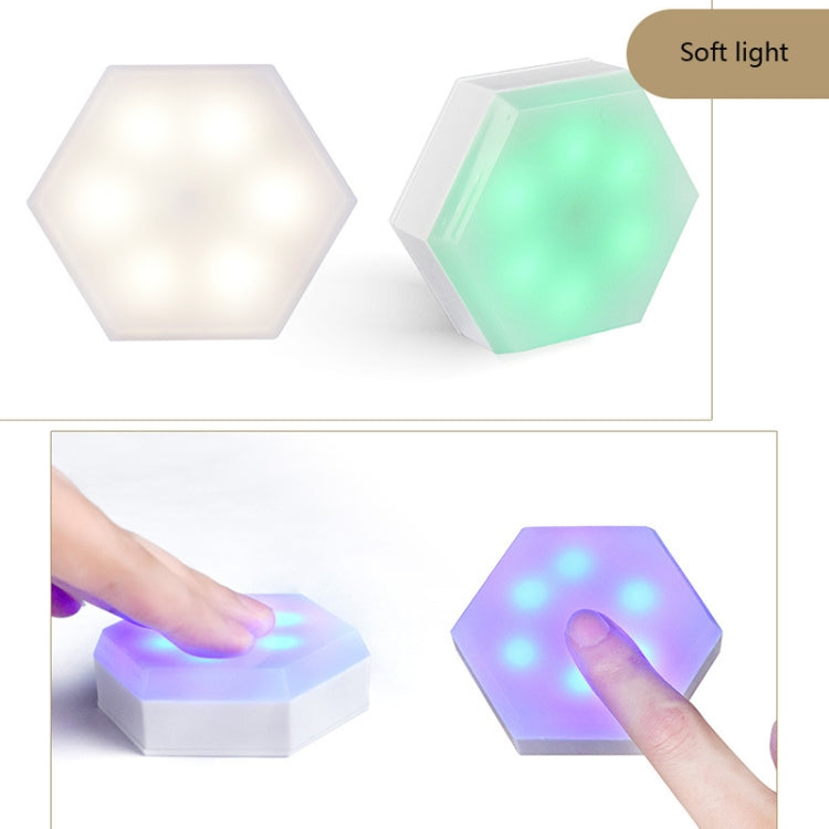 6 PCS RGB Type DIY Battery Cabinet Wall Light Novelty Infrared Remote Control Night Light(6 Lights And Two Remote Control)