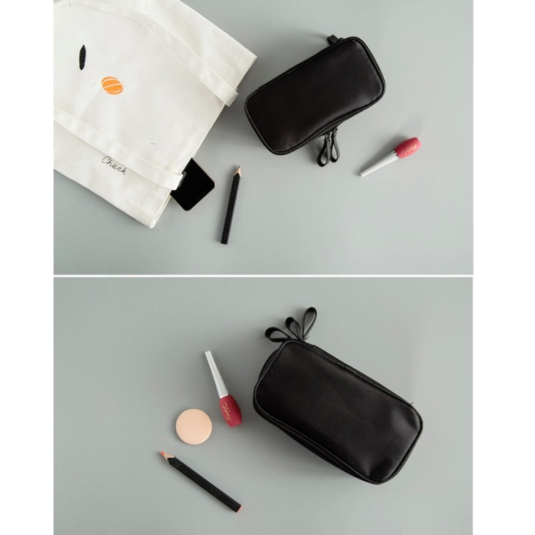 2 PCS Nylon Cloth Double Zipper Large Capacity Portable Cosmetic Bag With Double Layer Travel Toiletry Storage Bag