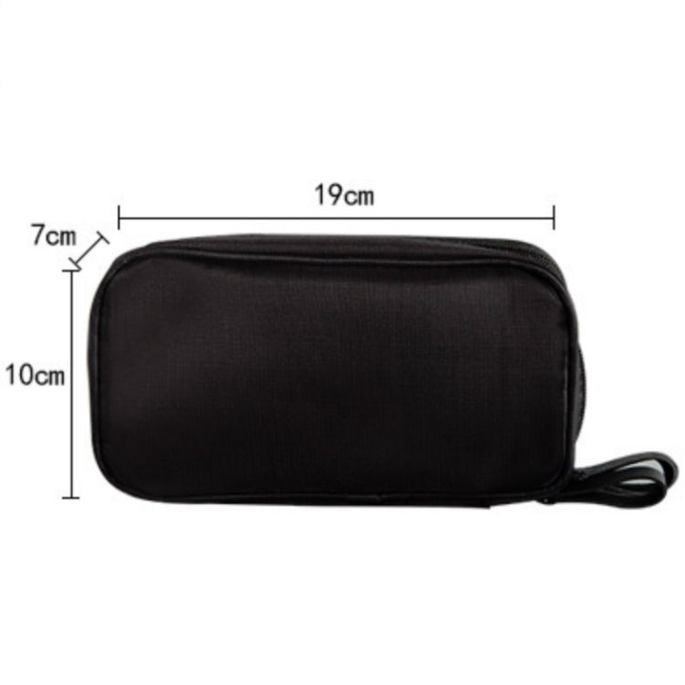 2 PCS Nylon Cloth Double Zipper Large Capacity Portable Cosmetic Bag With Double Layer Travel Toiletry Storage Bag