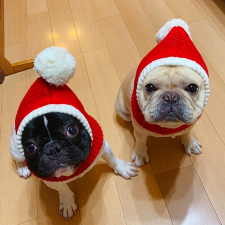Pet Autumn & Winter Woolen Christmas Hat, Size: XS