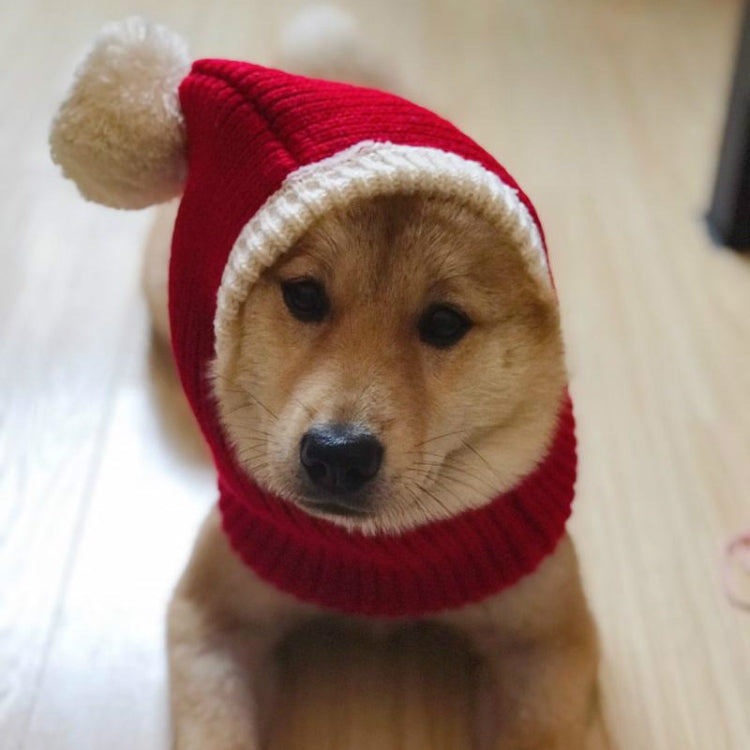 Pet Autumn & Winter Woolen Christmas Hat, Size: XS