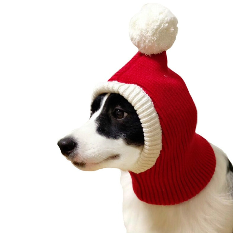 Pet Autumn & Winter Woolen Christmas Hat, Size: L