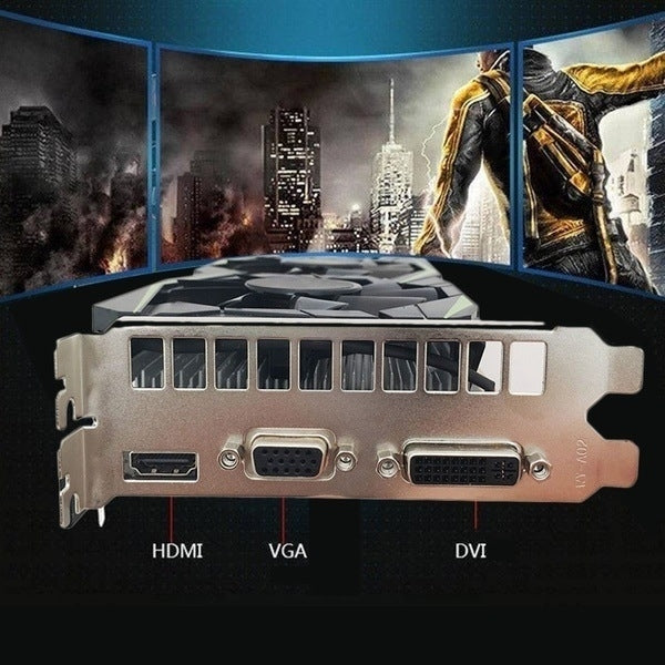 Graphics Card 1GB DDR5 Desktop Computer Graphics Card with HDMI / VGA / DVI Port