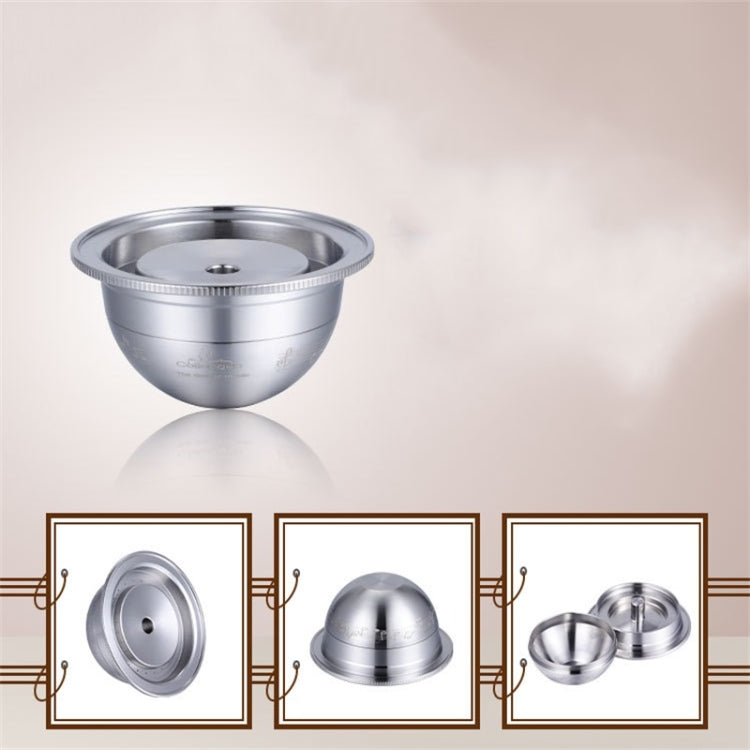 Coffee Capsule Reusable Stainless Steel Coffee Filter(Silver)
