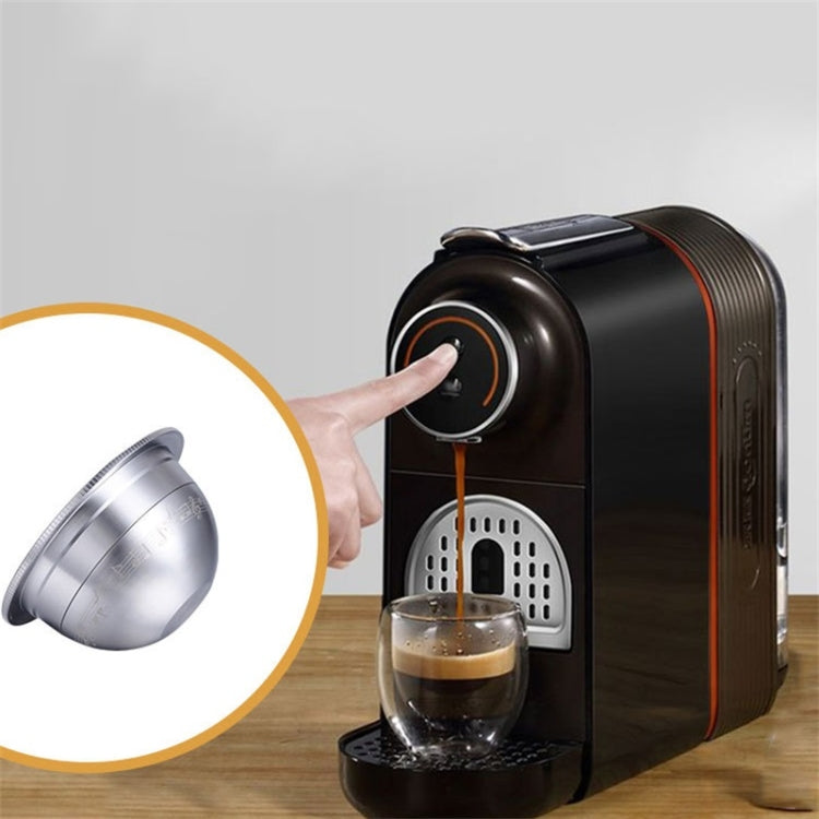 Coffee Capsule Reusable Stainless Steel Coffee Filter(Silver)