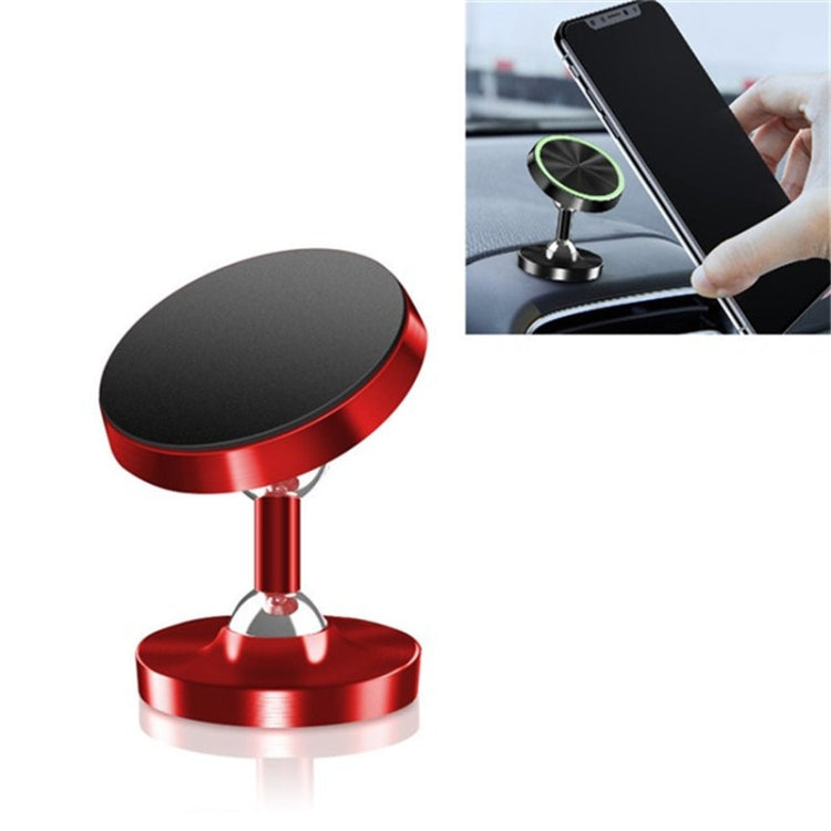 3 PCS  Car Phone Holder Alloy Magnetic Universal Dual Ball Rotating Car Phone Holder, Colour: Matte Red