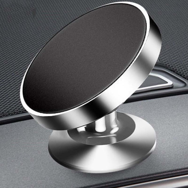 3 PCS  Car Phone Holder Alloy Magnetic Universal Dual Ball Rotating Car Phone Holder, Colour: Silver (Single Ball)