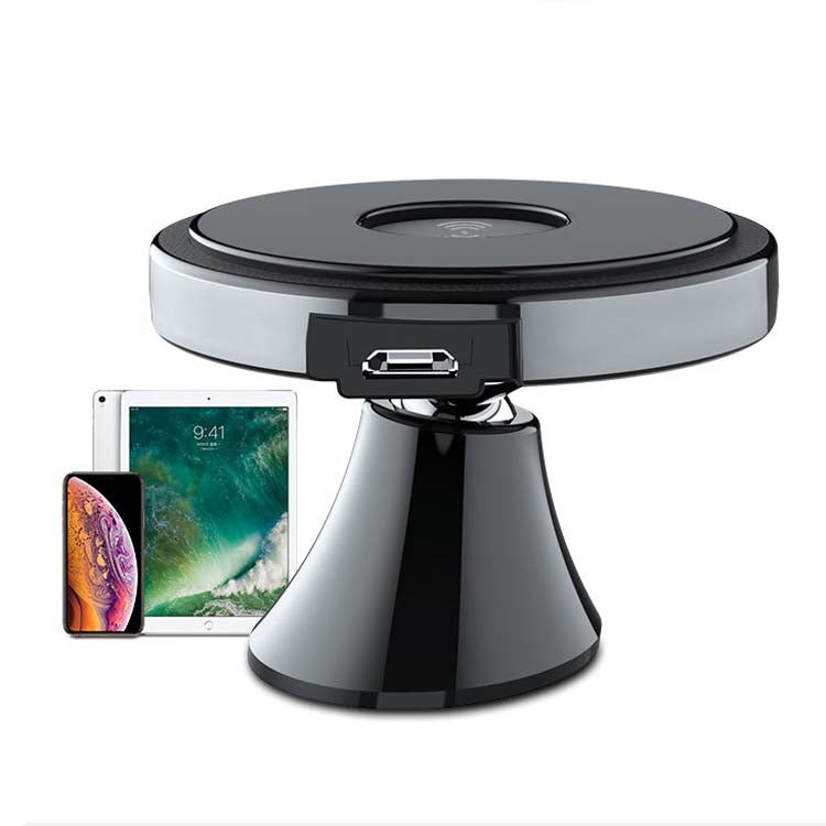 10W Magnetic Car Nano Wireless Charging Mobile Phone Stand, Style: Black + Charging Cable