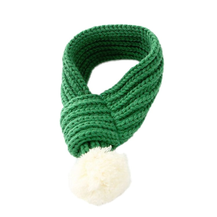 Pet Christmas Scarf Holiday Cross-dressing Cotton Wool Scarf, Size: S