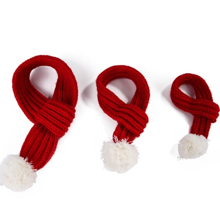 Pet Christmas Scarf Holiday Cross-dressing Cotton Wool Scarf, Size: S