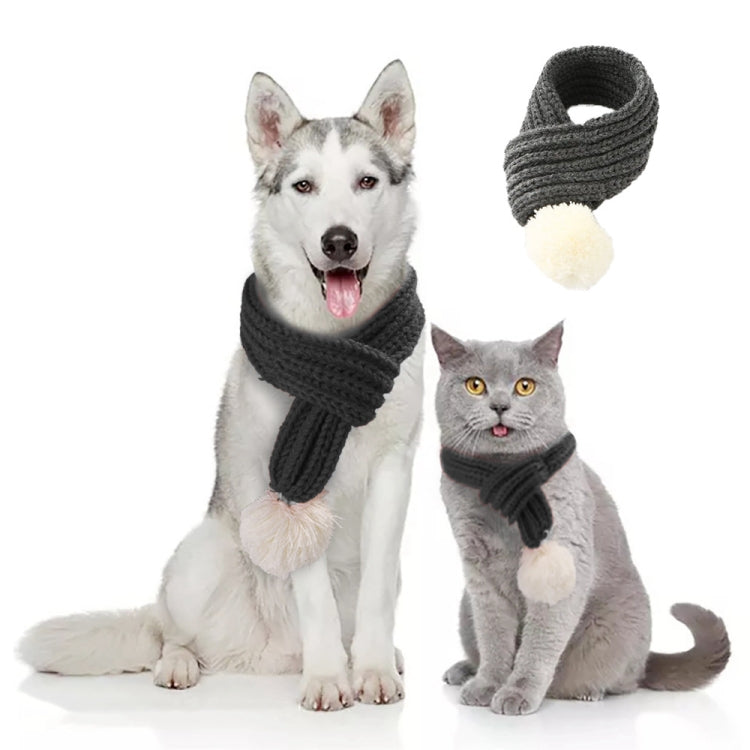 Pet Christmas Scarf Holiday Cross-dressing Cotton Wool Scarf, Size: S