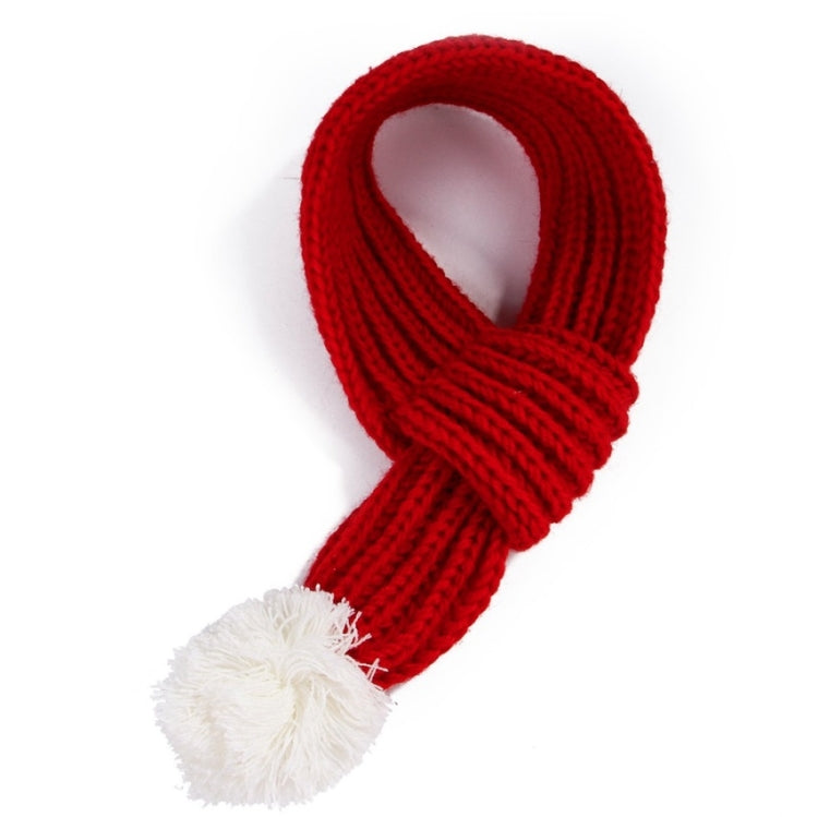 Pet Christmas Scarf Holiday Cross-dressing Cotton Wool Scarf, Size: L