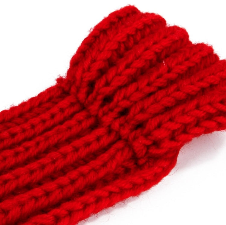 Pet Christmas Scarf Holiday Cross-dressing Cotton Wool Scarf, Size: L