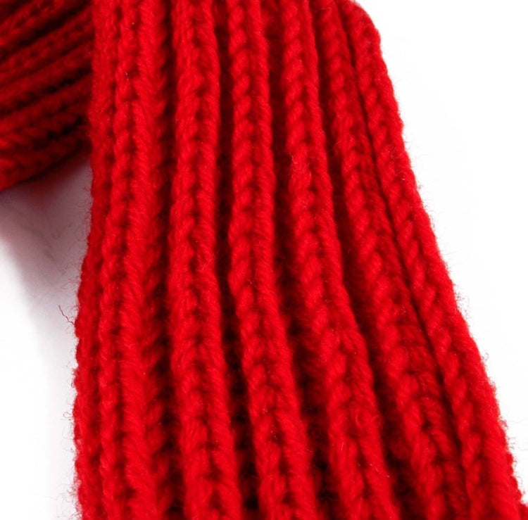 Pet Christmas Scarf Holiday Cross-dressing Cotton Wool Scarf, Size: L