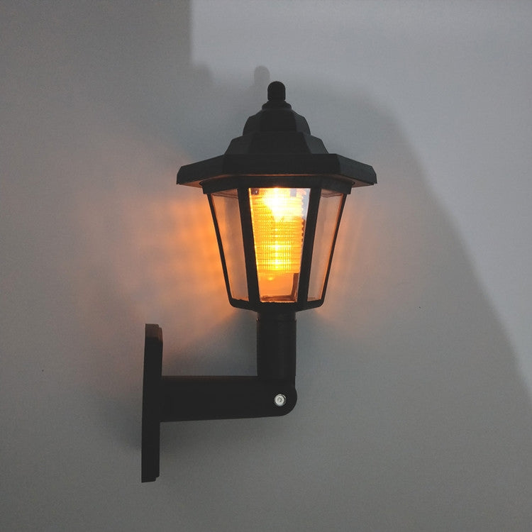 Solar Flame Hexagonal Wall Lamp LED Outdoor Garden Light