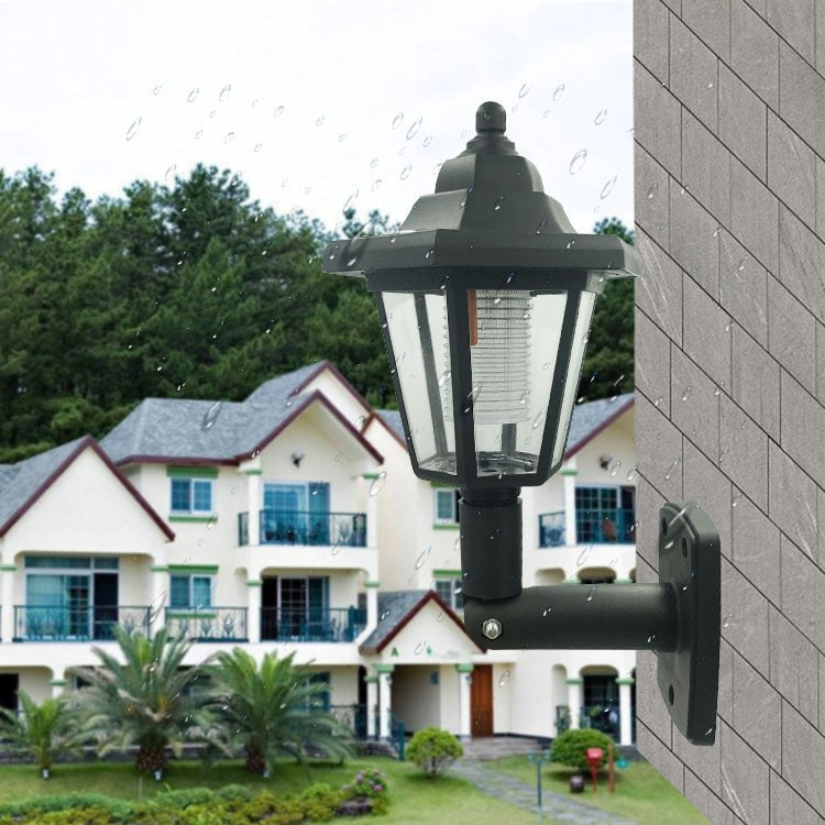 Solar Flame Hexagonal Wall Lamp LED Outdoor Garden Light