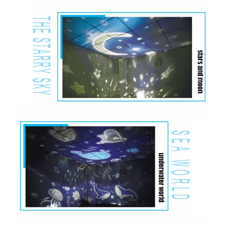 Starlight USB Fantasy Atmosphere Projection Lamp LED Rotating Night Light