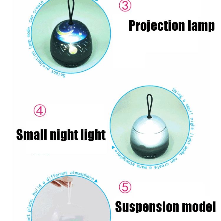 Starlight USB Fantasy Atmosphere Projection Lamp LED Rotating Night Light