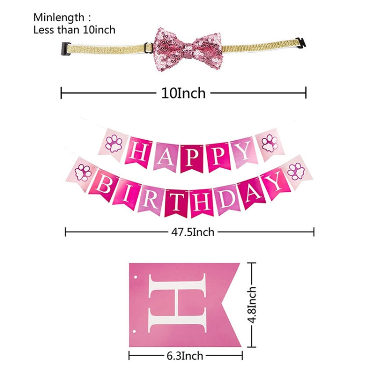Pet Birthday Party Dog Pull Flag Triangle Scarf Cake Hat Holiday Dress Up Set, Size: One Size