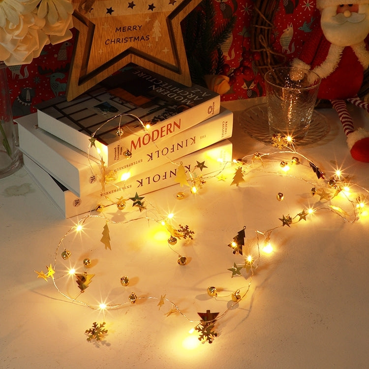 2m 20LEDs Christmas String Lights Christmas Bells Ball Decoration Lamp, Style:  Christmas Tree Bell