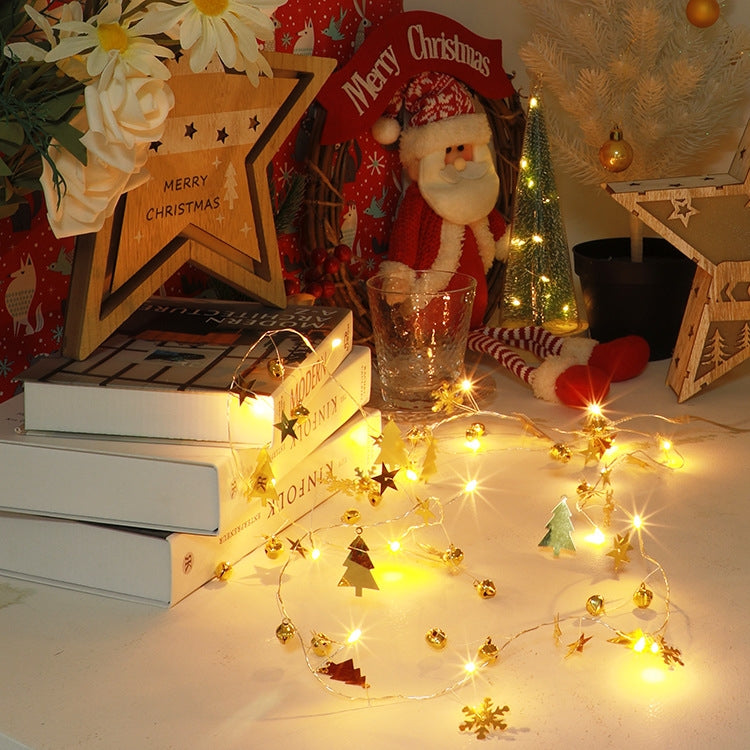 2m 20LEDs Christmas String Lights Christmas Bells Ball Decoration Lamp, Style:  Christmas Tree Bell