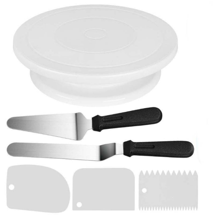 6 PCS/Set Cake Turntable Set Decorating Table Decorating Mouth Silicone Bag Baking DIY Combination