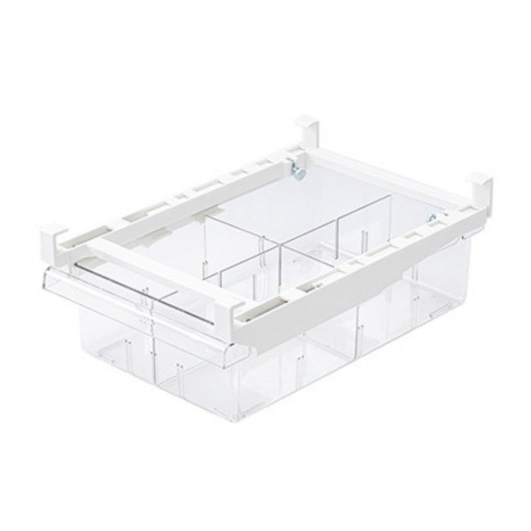 Transparent Hanging & Pull-out Refrigerator Sorting Fresh-keeping Box For Fruits Vegetables & Eggs With Separate Classification Box, Specification: 4 Grids